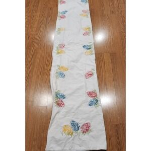 Pottery Barn Easter Day Table Runner Multicolor Embroidered